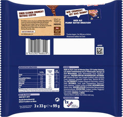 Nestlé CRUNCH Milk Bar, Baton crocant de ciocolată cu ciocolată cu lapte și cereale, 1 pachet (3 x 33g)