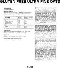 Fulgi de ovăz măcinați fin, vrac, fulgi de ovăz scoțieni naturali, fără gluten, 2,5 kg, ambalajul poate varia