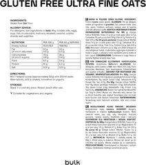 Fulgi de ovăz ultrafini, fără gluten, vrac, 1 kg, ambalajul poate varia