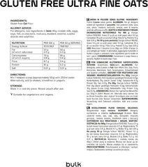 Bulk Gluten Free Ultra Fine Oats 1Kg, Verpackung Kann Variieren Cereale Naty Shop