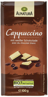 Chocolate orgánico relleno de capuchino, 100g