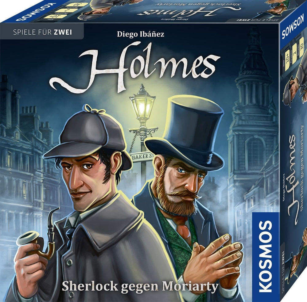 KOSMOS 692766 Holmes - Sherlock vs. Moriarty, Juego para dos jugadores, Juego de Sherlock Holmes, Juego de mesa para exactamente 2 jugadores de 10 años en adelante, Juego de estrategia
