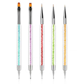 5 Stück Nagel Pinsel, Pinsel Für Gelnägel, Nageldesign Pinsel, Nail Art Dotting Tools, Für Herstellen Von Nagellack, Punktieren, Feinmalerei, DIY