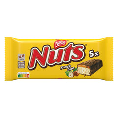 Nestlé NUTS, Barras de chocolate con avellanas y relleno de caramelo, avellanas enteras y deliciosa crema de caramelo, cubiertas de chocolate con leche, 1 paquete (5 x 30 g)