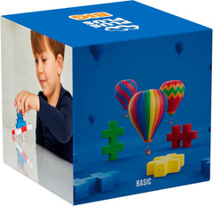Plus-Plus 9603210 Geniales Konstruktionsspielzeug, Open Play Big Basic Mix, Bausteine-Set, 100 Teile, Mehrfarbig, Mehrfarbig