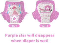 CutiePlusU Pañales para Adultos, 10 Piezas, Braguitas Desechables para Incontinencia con Sábana para Mujeres y Hombres, Máxima Absorbencia Durante la Noche - Little Princess (Tamaño Grande 94-119cm)