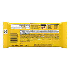 Nestlé NUTS, Barras de chocolate con avellanas y relleno de caramelo, avellanas enteras y deliciosa crema de caramelo, cubiertas de chocolate con leche, 1 paquete (5 x 30 g)