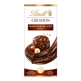 Lindt Creation Hazelnut De Luxe Bar - Chocolate amargo con avellanas crujientes en un relleno cremoso