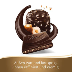 Lindt Creation Hazelnut De Luxe Bar - Chocolate amargo con avellanas crujientes en un relleno cremoso