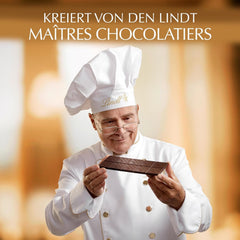 Lindt EXCELLENCE Trozos de masa con lentejuelas y caramelo - Chocolate negro fino con sabor intenso a cacao
