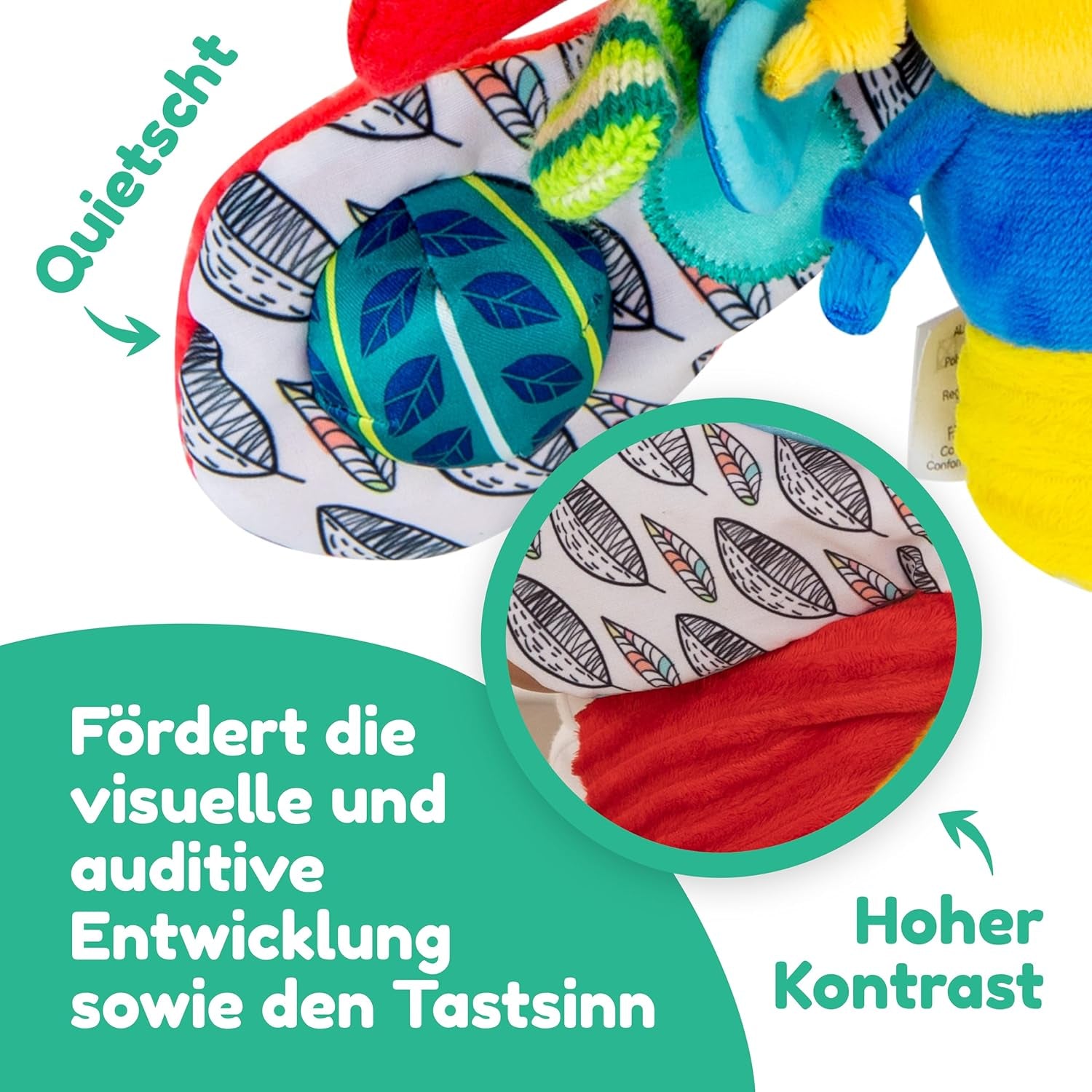 Jucărie pentru copii Lamaze "Freddie, licuriciul" Clip & Go, jucărie de înaltă calitate pentru copii mici, pandantiv de prindere pentru a consolida relația părinte-copil, de la 0 luni, Culori multiple Jucarii Bebe Naty Shop