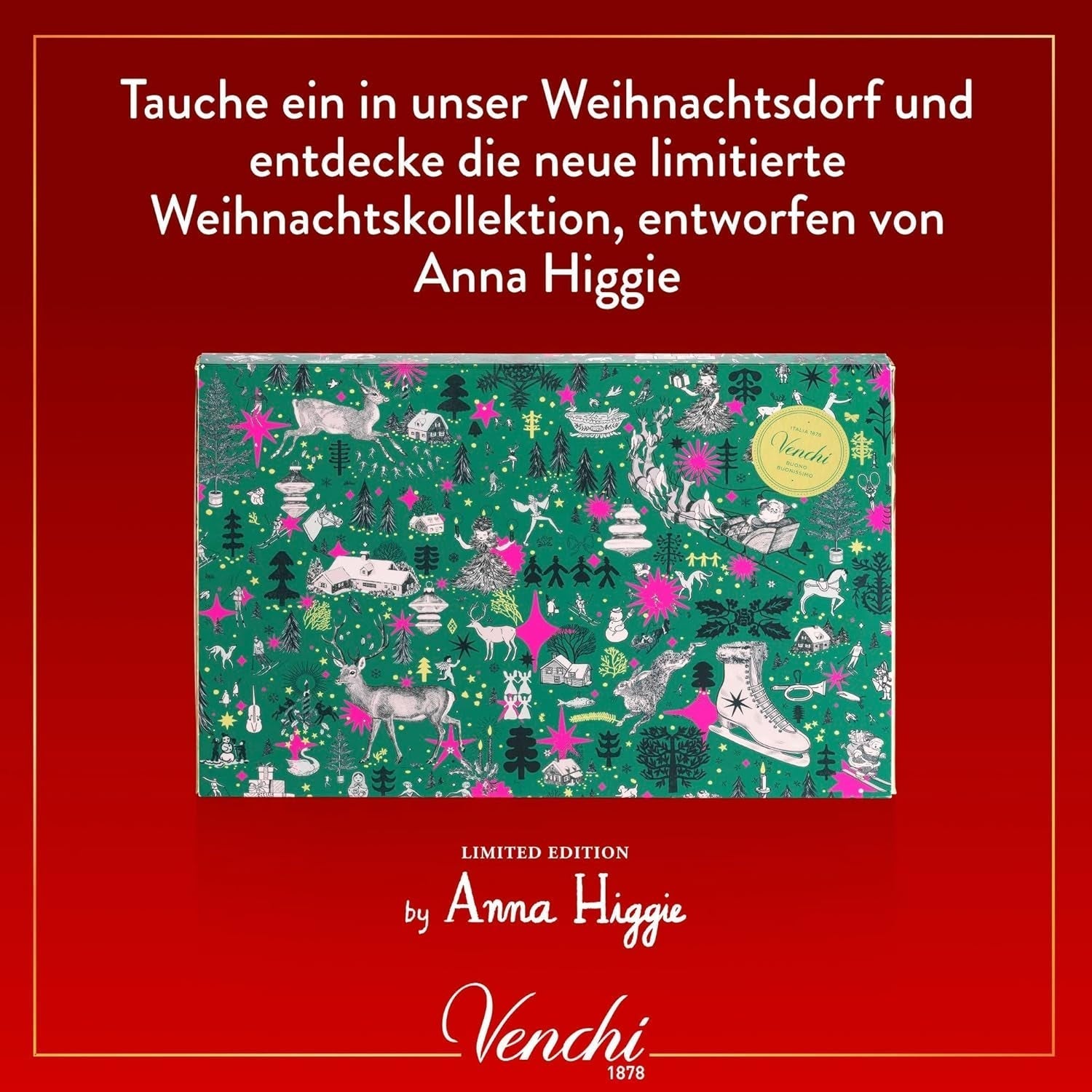 Venchi, Colecția de Crăciun, 230 grame Bomboane de Ciocolata Naty Shop