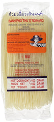 Fideos de arroz - tailandeses, fideos de cinta de arroz de 1 mm de ancho, hechos con harina de arroz - 17 x 400 g
