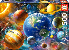 Educa - Puzzle 500 piese pentru adulti | Sistem solar, puzzle 500 piese pentru adulti si copii de la 11 ani, planete, spatiu, spatiu (18449) Puzzle Naty Shop Titlu implicit