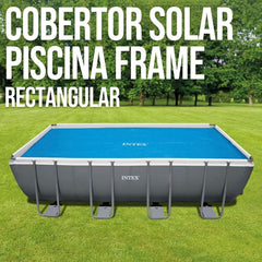 Funda de colchón Intex Ultra Frame rectangular 549 x 274 cm, grosor 160 micras, dimensiones de fabricación: 538 x 253 cm, 28016, azul