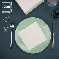 Renova - Șervețele Renovagreen, 200 șervețele, hârtie reciclată, etichetă ecologică europeană, dimensiune standard