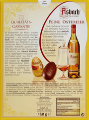 Huevos de chocolate Asbach con corteza, 150 g, paquete de 2 (2 x 150 g)