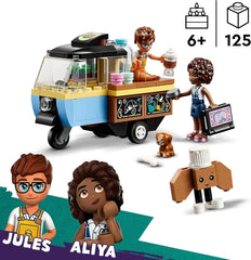 LEGO Friends Rolling Café Juguete pequeño para hornear para niños, regalo para niñas y niños a partir de 6 años, juguete educativo con la perra Aliya, Jules y Aira 42606 Juegos de construcción Beuche den LEGO-Store