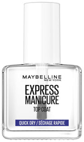 Maybelline New York Esmalte de Uñas, Quick Dry Top Coat Express Manicura, Transparente, 12 ml
