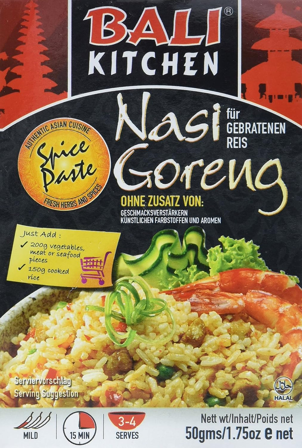 Nasi Goreng, paquete de 15 (paquete de 15 x 50 g)