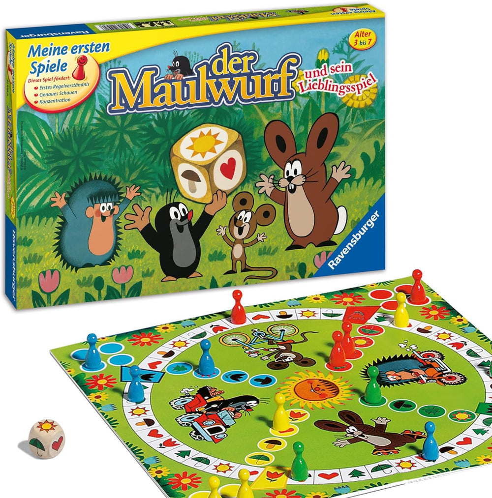 Ravensburger Kinderspiele 21570 - Der Maulwurf und Sein Lieblingsspiel - Spieleklassiker für Kinderspiel, Kinderspiel ab 3 Jahren, für 2-4 Spieler - Geburtsgeschenke