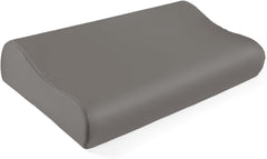 Față de pernă THXSILK din mătase de dud 19 Momme pentru pernă contur din spumă cu memorie, pernă cervicală din latex, hipoalergenică, lavabilă (50 x 30 x 10/7 cm, gri închis)