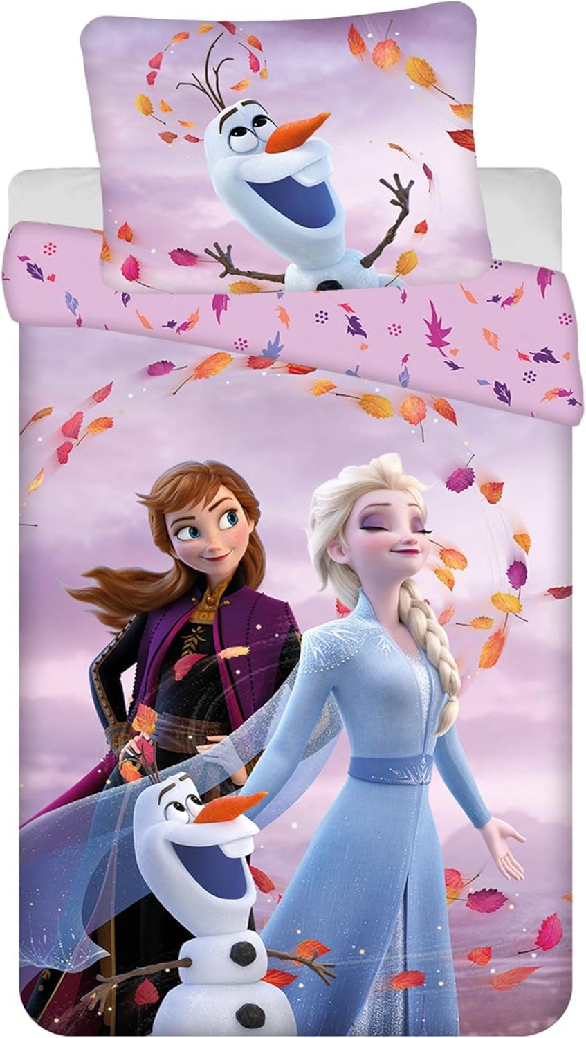 Frozen Kinderbettwäsche Set Bettbezug 140X200 + Kopfkissenbezug 70X90 Aus Baumwolle Öko-Tex Standard Für Mädchen Frozen Eiskönigin Anna ELSA Olaf Naty Título predeterminado de la tienda