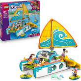 LEGO Friends Segelabenteuer Set - Spielzeug inkl. Boot mit drehbarem Segel, 4 Minipuppen und 2 Delfinfiguren sowie lustigem Zubehör - kreatives Geburtstagsgeschenk für Mädchen ab 8 Jahren - 42664