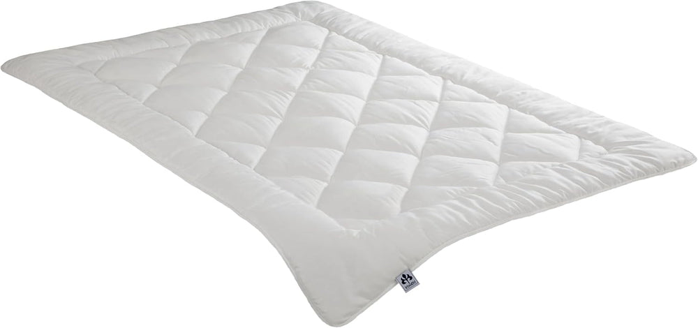Plapumă Irisette Merino pentru toate anotimpurile - Made in Germany - Plapumă din lână nouă pură pentru tranziție, 135 X 200 cm, alb, certificat Oeko-Tex Plapumi si pilote Naty Shop 135 X 200 Cm Plapumă Mono pentru toate anotimpurile