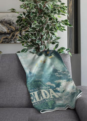 Manta sherpa zelda - sky totk - 100 x 150 cm - producto con licencia oficial, verde, camas y mantas twin hÔMADICT