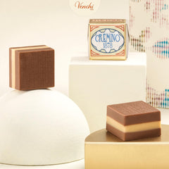 Venchi - Cremini 1878 - Chocolate de tres capas con gianduja con leche y pasta de almendras, "Avellanas Piamontesas IGP", 1 kg, sin gluten, sin colorantes y sin conservantes