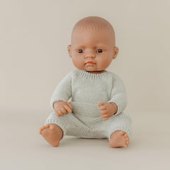 Miniland 31037 - Bebé Sudamericano Junge Tüte - sin ropa interior, 32 cm