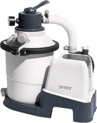 Bomba de filtración de arena Intex 26642 Krystal Clear con RCD, caudal de agua 3500 l/h, caudal del sistema 2000 l/h, plástico, blanco