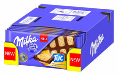 Galletas TUC 1 x 87g | Chocolate con leche alpino | con mini galletas saladas | Chocolate elaborado con leche 100% alpina | Barra de chocolate (paquete de 5)