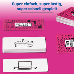 Ravensburger - 20954 Eso no es un sombrero - Juego de fiesta, juego de cartas para 3-8 jugadores, entretenimiento divertido para mayores de 8 años - Regalos de cumpleaños