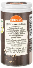 Ostmann Gewürze - Schwarze Pfefferflocken | Grober Pfeffer para Gesmack negro intensivo | Mit praktischem Streuaufsatz | 25 g en Der Streudose