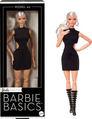 Barbie Basics Muñeca Coleccionable Modelo 2 con Cabello Rubio, Mini Vestido Negro y Botas de Gladiador, Moda de Ajuste Universal, Cuerpo Móvil y Cabeza Intercambiable, JBH71 Naty Shop Dolls Default Title