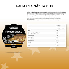 Layenberger Prower Bread Walnut, Eiweiß- Und Ballaststoffquelle, Ohne Konservierungsmittel, Ohne Hefe, Ohne Mehl, Mit 14G Protein Pro 100G, (1 X 500G) Mezcla para hornear y cocinar Naty Shop