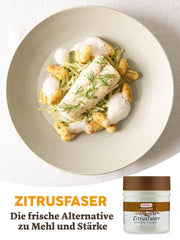 Kotanyi Gourmet Zitrusfaser | pflanzlicher Texturgeber, Alternative zu Mehl und Stärke, ca. 120g, 400ml