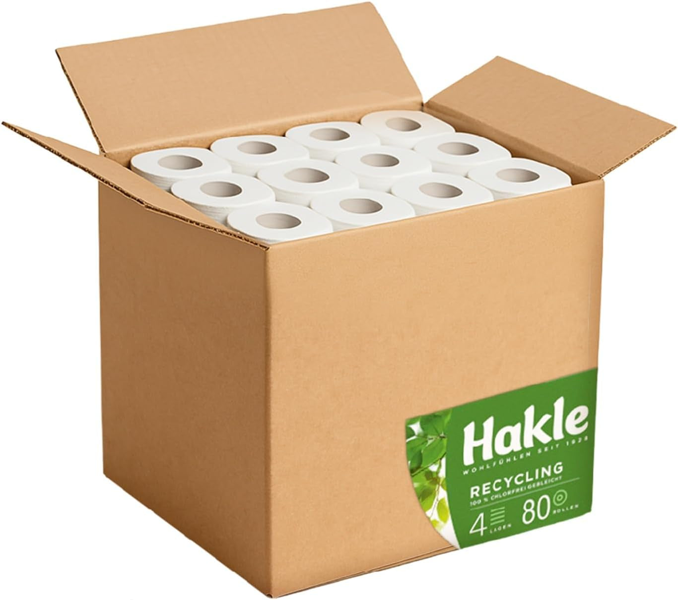 Hârtie igienică reciclată Hakle - 80 de role, curățenia delicată și îngrijirea pentru bunăstare