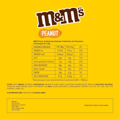Paquete a granel de chocolate con maní de M&M, 24 x 45 g, lentejas con sabor a maní y chocolate, regalo de chocolate (1080 g), ideal como regalo con temática de fútbol