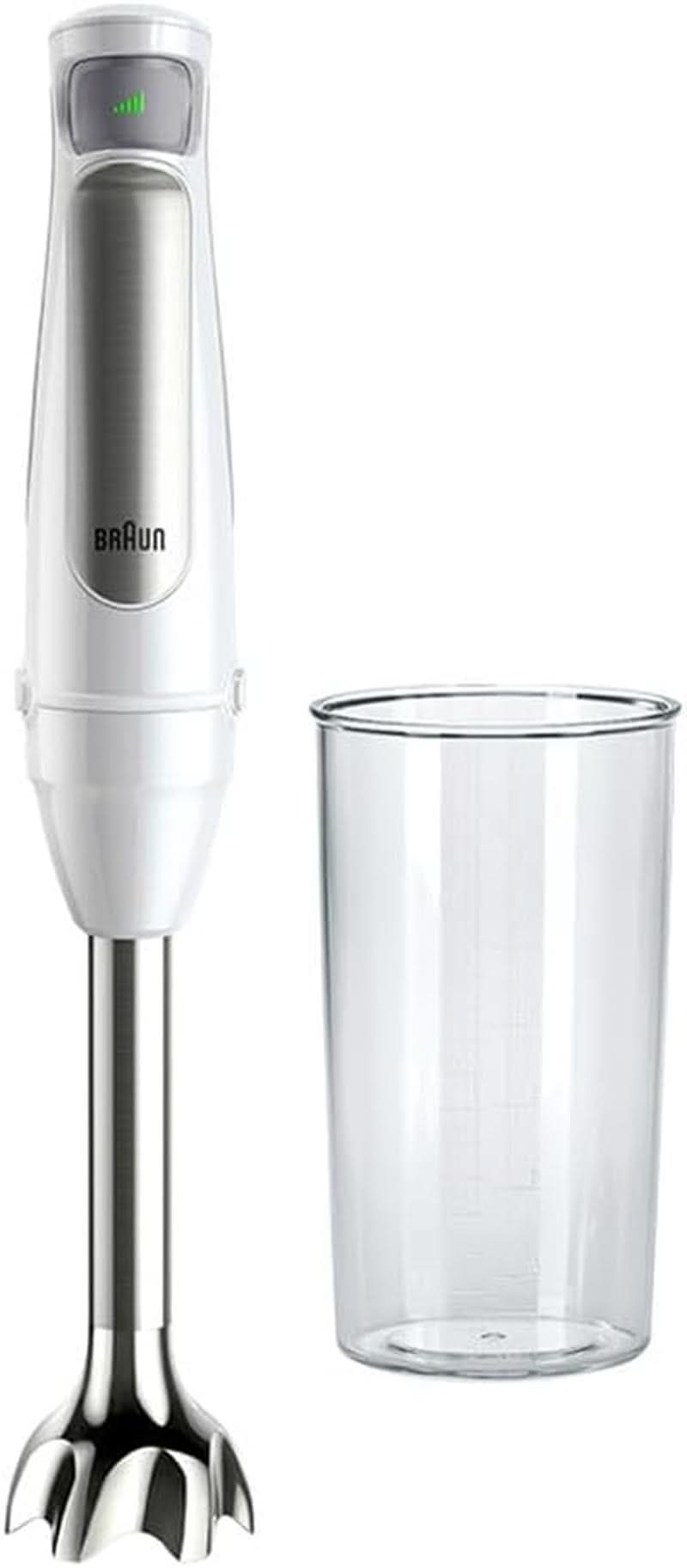 Braun Household Hogar Multiquick 7 Batidora de brazo, Spritzschutz-Technologie, Spülmaschinenfest, Bpa-Freier Kunststoffbecher, MQ7000, 1000 W, Weiß Kitchen Naty Shop