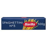 Pasta Barilla Spaghettini Clásicos núm. 3 trigos duros de alta calidad, siempre al dente (1 x 500 g)