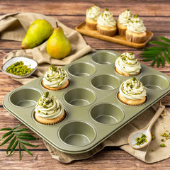Zenker Muffinform Für 12 Stück – Ressourcenschonende Und Klimaneutrale Backform Für Muffins Und Cupcakes – 12Er Muffinblech Mit Veganer Antihaftbeschichtung Moldes y bandejas para hornear Naty Shop