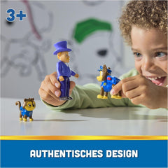 PAW PATROL Hero Pups - Set de figuras de acción con 1 figura de perro Chase, 1 figura de gato del caos y 1 figura de alcalde sabelotodo, juguete adecuado para figuras de acción de más de 3 años Naty Shop