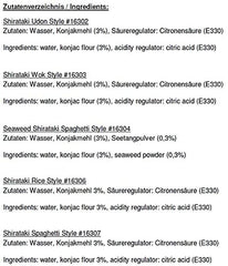 Miyata Shirataki Caja Mixta de 5 Variedades Diferentes, Fideos de Harina Konjac, 5 Paquetes (5 x 270g)