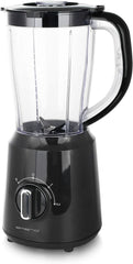 Emerio Batidora con base BPA Frei Crush Ice Función 1,5 L Behälter 2 Geschwindigkeiten + Pulse Funktion Messereinheit Aus Edelstahl Sicherheitsschalter Geschirrspülgeeignet 500 Watt BL-12816.8 Schwarz Bucatarie Naty Shop