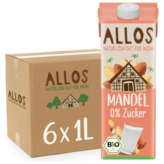 Allos Mandeldrink Sin Azúcar Mandel Natur Vegano Lactosa 1L