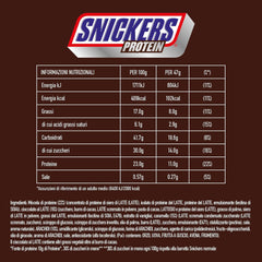 Barras de proteína de chocolate Snickers - Rico sabor con caramelo, avellanas y turrón, paquete a granel 18x47 g