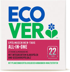 Ecover Todo En Uno, Detergente para Vajilla, Cápsulas, Limones y Naranjas Naty Shop